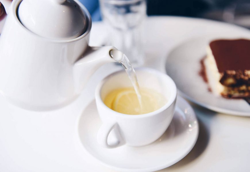 Drinking Green Tea In The Summer